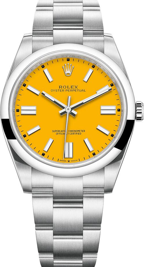 Swiss replication watches are bright for yellow color.